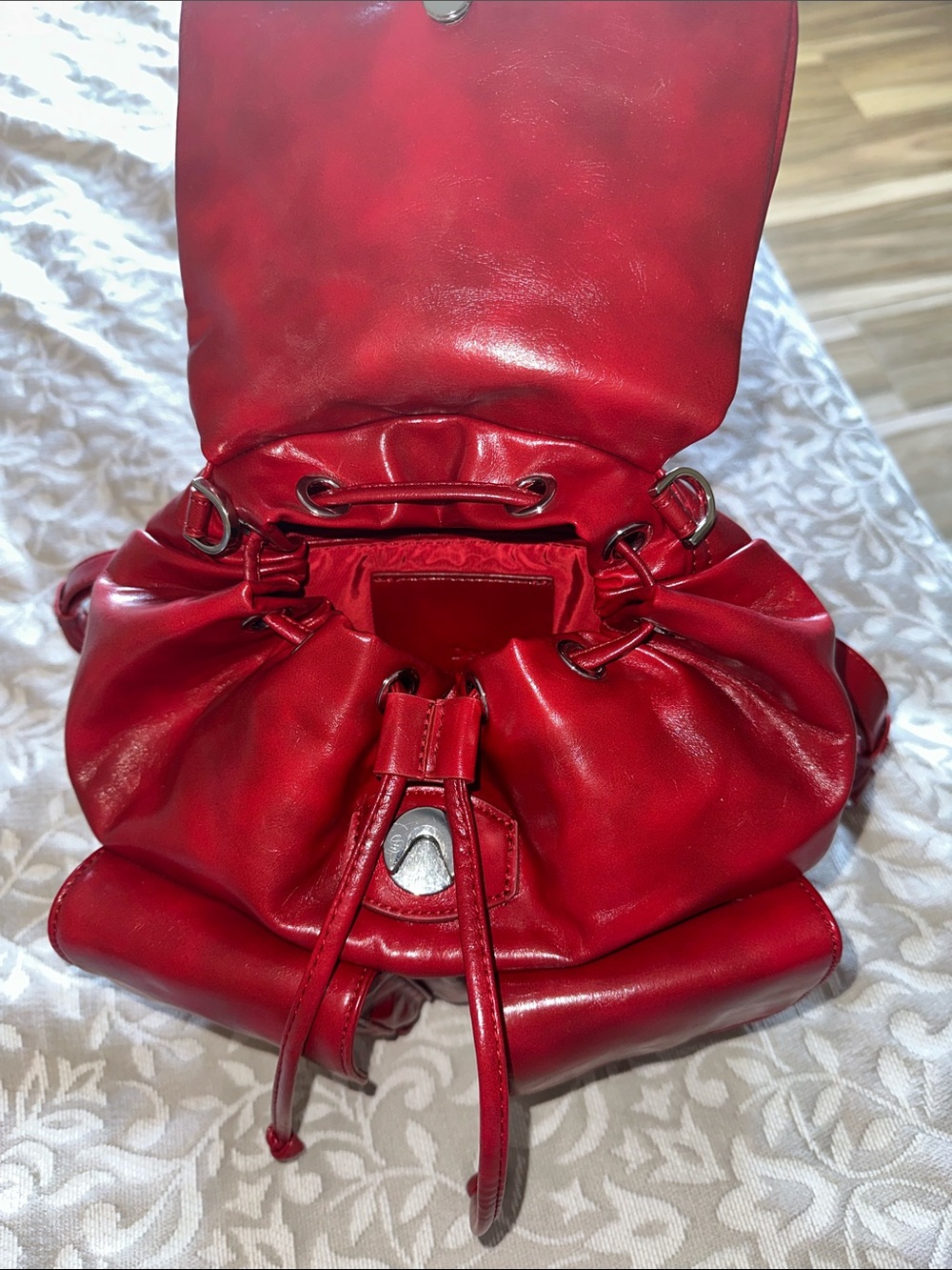 Desigual Red Backpack Purse - Picture 3 of 5